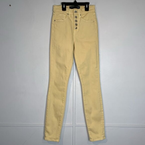 Veronica Beard Maera High-Rise Skinny Jeans in Mustard - Picture 4 of 12